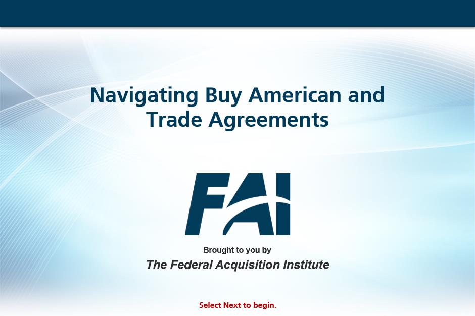 Navigating Buy American and Trade Agreements